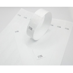 100 BRACELETS TYVEK SANS MARQUAGE - BLANC