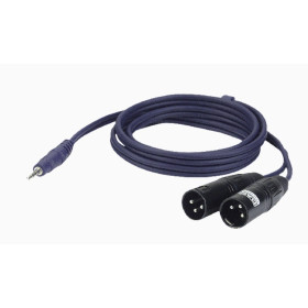 CORDON STEREO MINI JACK 3.5 MALE / 2 XLR MALE 3 METRES DAP AUDIO