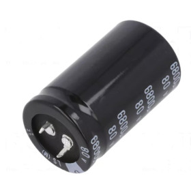 CONDENSATEUR ELECTROLYTIQUE 6800uF 80VDC Ø30x50mm NICHICON