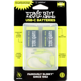 PILES 9V RECHARGEABLE VIA USB-C ERNIE BALL