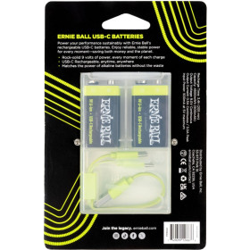 PILES 9V RECHARGEABLE VIA USB-C ERNIE BALL
