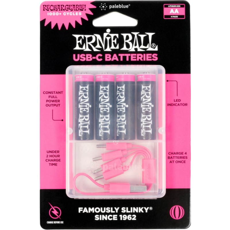 PILES AA RECHARGEABLE VIA USB-C ERNIE BALL