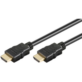 CORDON HDMI HAUTE VITESSE MALE/MALE 0.5 METRE NOIR GOOBAY 4K/60HZ