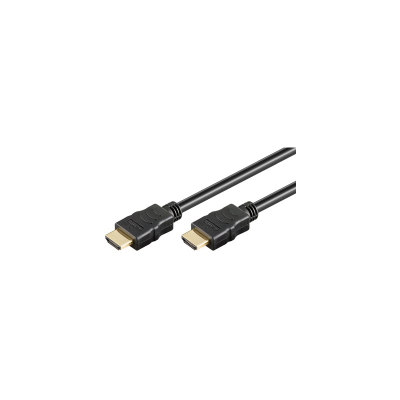 CORDON HDMI HAUTE VITESSE MALE/MALE 0.5 METRE NOIR GOOBAY 4K/60HZ