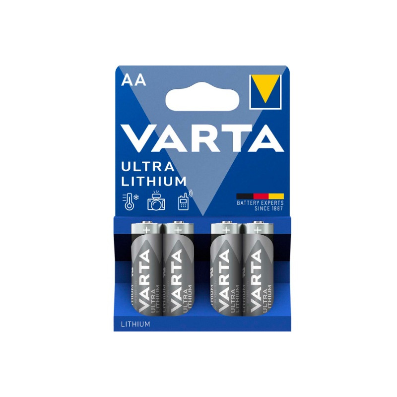 BLISTER 4 ACCUS 6106 AA VARTA ULTRA LITHIUM 1.5V DC