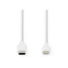 CORDON LIGHTNING USB 2.0 - USB-C MALE 1M BLANC NEDIS