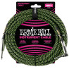  JACK/JACK COUDÉ 3M NOIR ET VERT ERNIE BALL