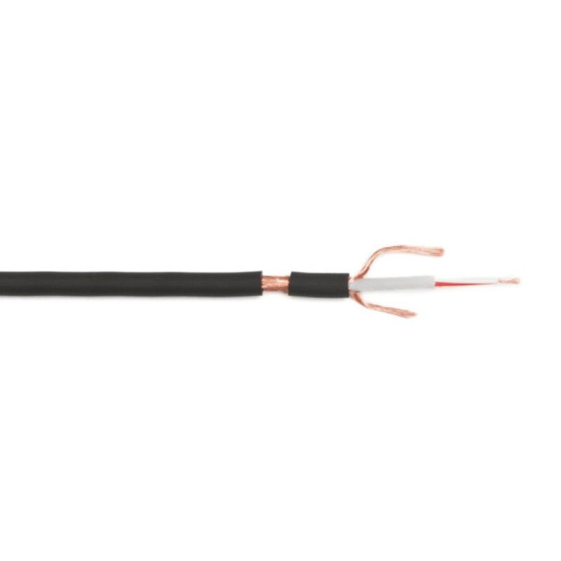 BOBINE 100 METRES CABLE MICRO 2 x 0,38mm² gaine noire TESCA