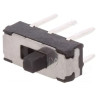 COMMUTATEUR A GLISSIERE 2 POSITIONS DPDT 0,3A/6VDC ON-ON THT