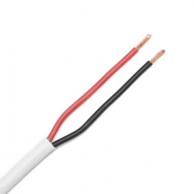 BOBINE 100 METRES CABLE HP ROND BLANC PVC 2X2.50mm² (DIAMETRE 7,6mm)