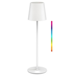 LAMPE LED DE TABLE A LED SANS FIL RGBW 38CM BLANCHE