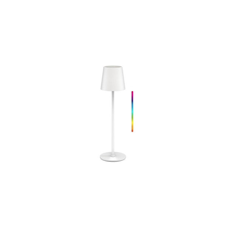 LAMPE LED DE TABLE A LED SANS FIL RGBW 38CM BLANCHE