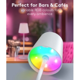 LAMPE LED DE TABLE A LED SANS FIL RGBW 38CM BLANCHE