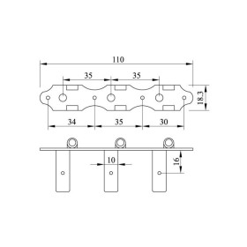 MÉCANIQUES CLASSIQUE 3+3 HAUSER BOUTON NACRÉ NICKEL DER JUNG®