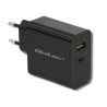 CHARGEUR SUPER RAPIDE 1xUSB-C 1xUSB-A 45W 5-20V NOIR QOLTEC