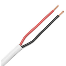 BOBINE 100 METRES CABLE HP ROND BLANC PVC 2X1.50mm² (DIAMETRE 6,4mm)