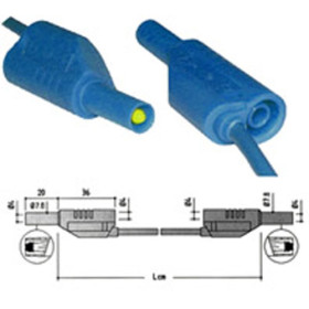 CORDON LABO SECURITE 0,50m NOIR TYPE 2 2712-IEC-50N ELECTRO PJP ROHS