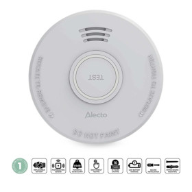 Détecteur de fumée autonome avec pile Blanc