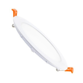 DALLE LED RONDE EXTRA PLATE 230V 12W BLANC CHAUD 3000K 1200 LUMENS ø155MM