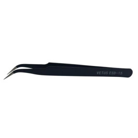 BRUCELLE DE PRECISION NOIRE AVEC POINTE COURBEE