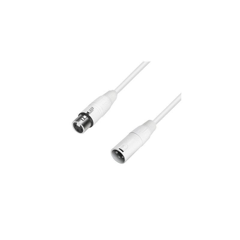 CORDON XLR MALE / XLR FEMELLE BLANC REAN 2.50 METRES