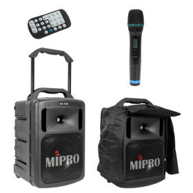 PACK ENCEINTE PORTABLE BI AMPLIFIEE ET MICRO MIPRO