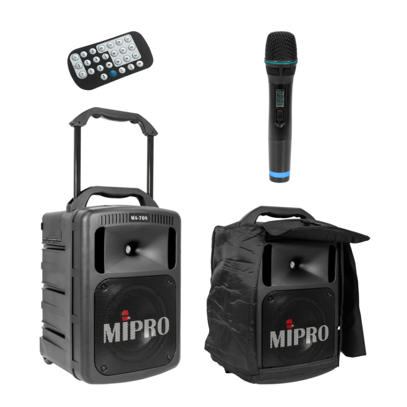 PACK ENCEINTE PORTABLE BI AMPLIFIEE ET MICRO MIPRO