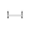 BARRE EN H ALU ECHELLE NOIRE AVEC COLLIERS ASD