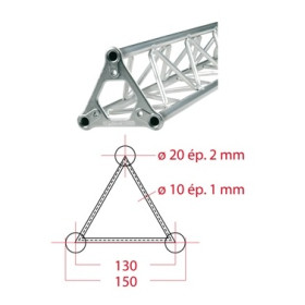 STRUCTURE TRIANGULAIRE 150mm 2 METRES ASD