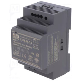 ALIMENTATION A IMPULSIONS POUR RAIL DIN 60W 24 VDC 2.5A
