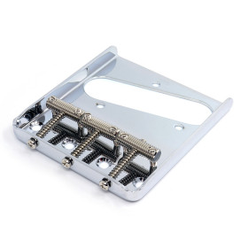 CHEVALET ACIER GAUCHER TYPE TELE® VINTAGE 3 PONTETS FILETÉS NICKEL ALL PARTS