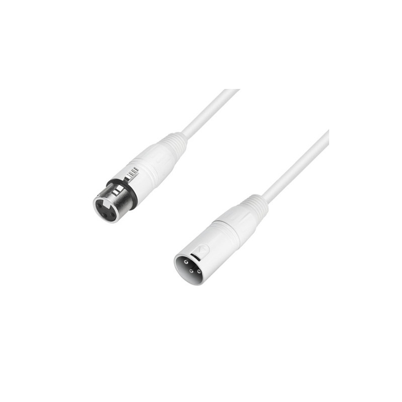 CORDON XLR MALE / XLR FEMELLE REAN 5 METRES BLANC